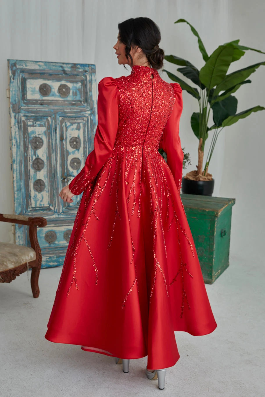 Shine Abiye Kırmızı