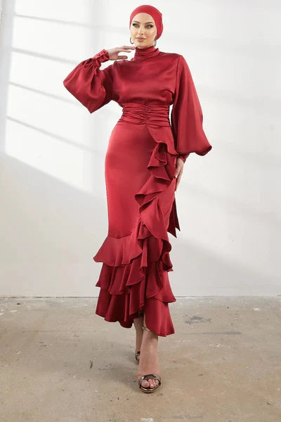 Arya Takım Abiye Kırmızı