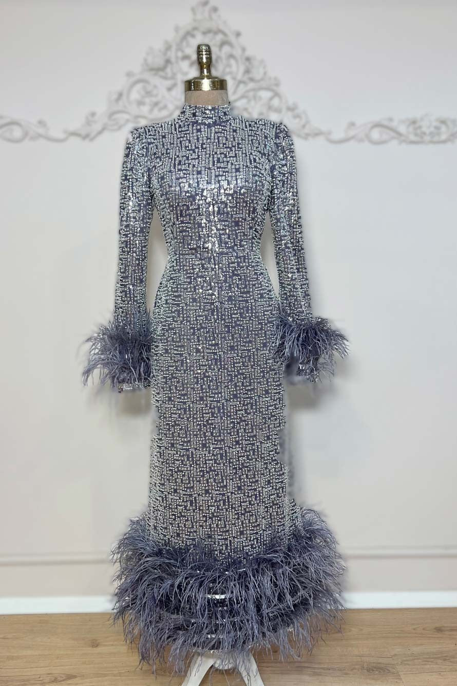 Leyna Tesettür Abiye Lavanta