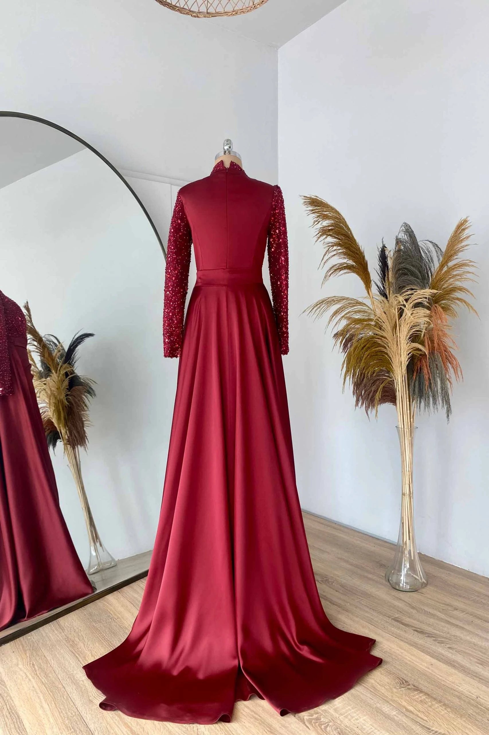 Berra Balık Abiye Bordo