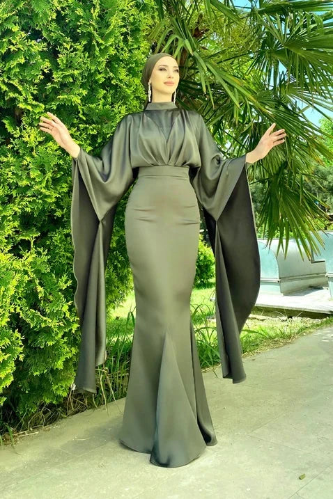 Haki Erva Tesettür Abiye