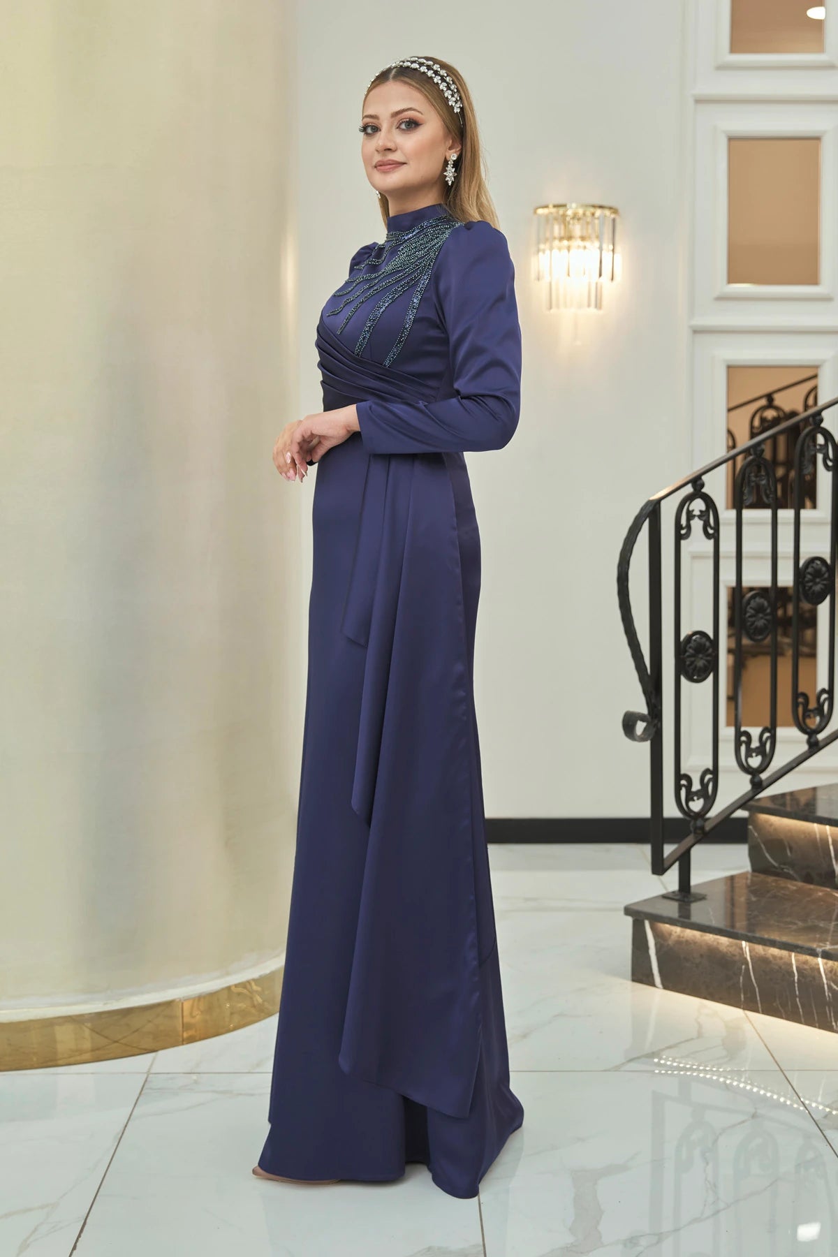 SIRMA ABİYE LACİVERT