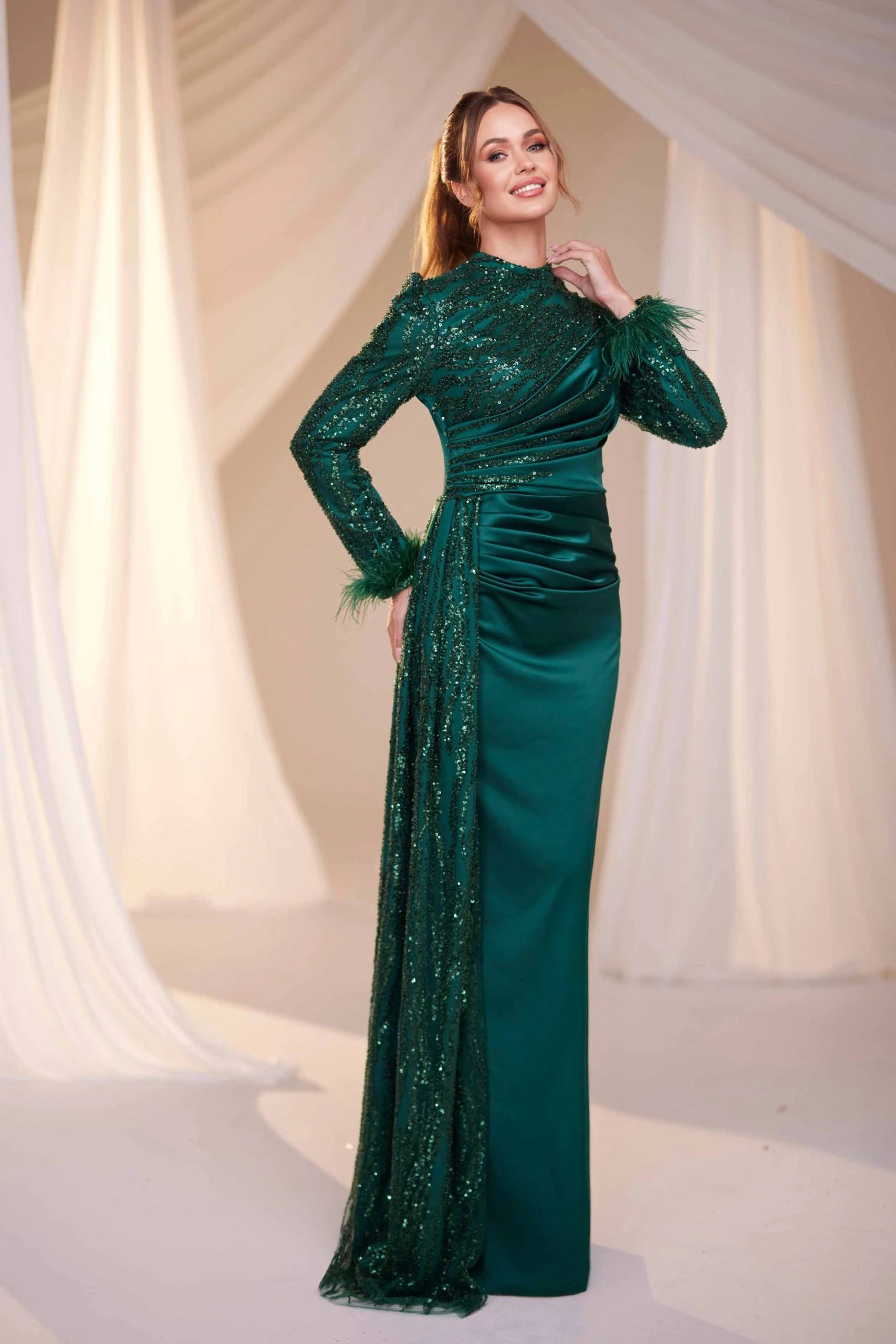 Kamelya Abiye Zümrüt