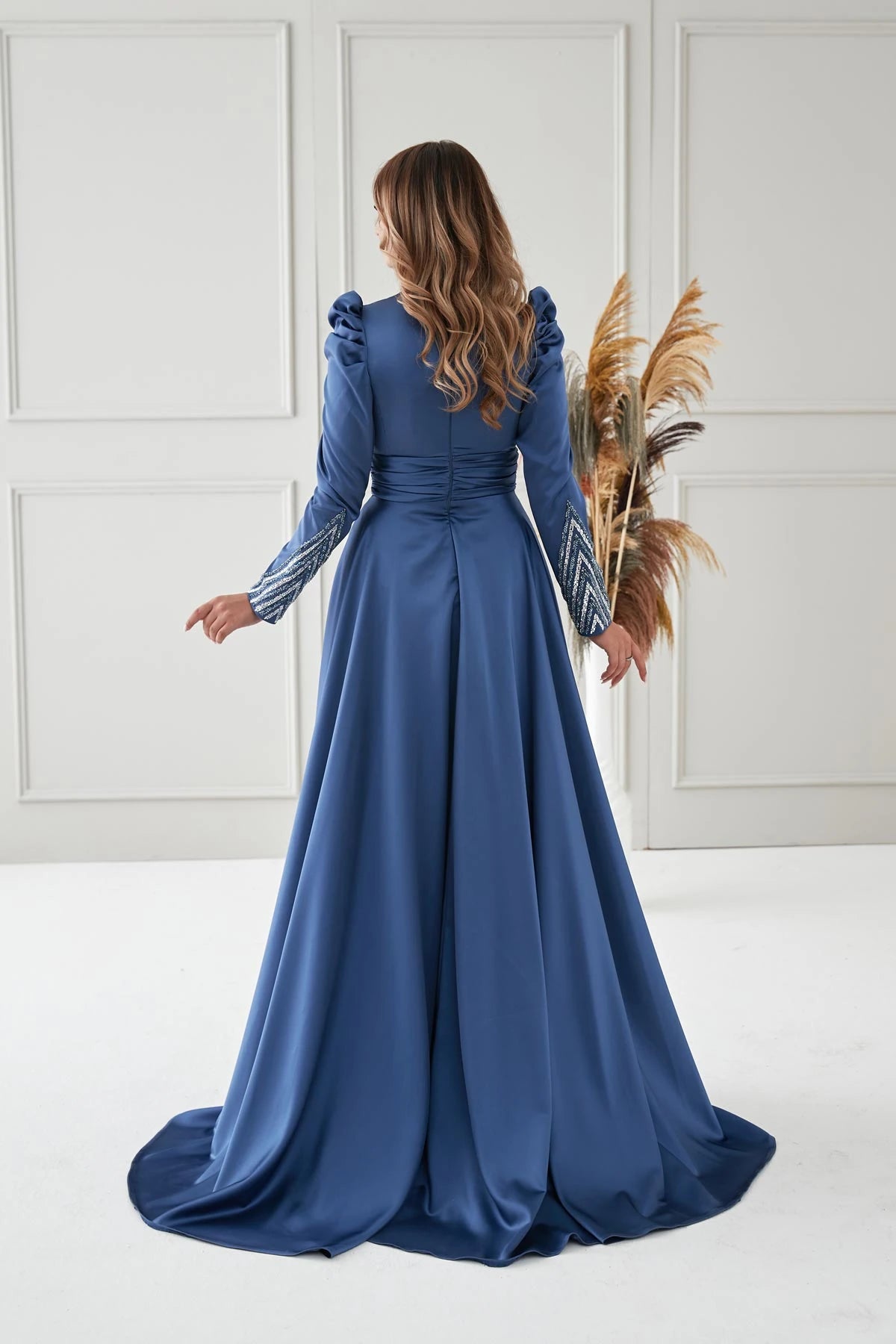 Camekan Abiye İndigo