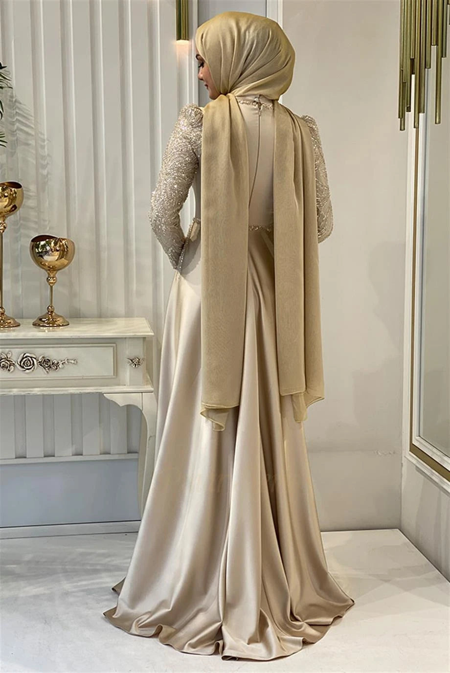 Akra Tesettür Abiye Gold