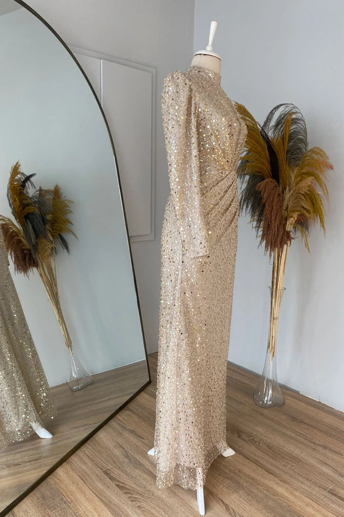 Lady Abiye Gold Tesettür Abiye