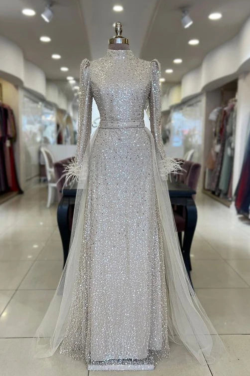 Dila Tesettür Abiye Bej Renk