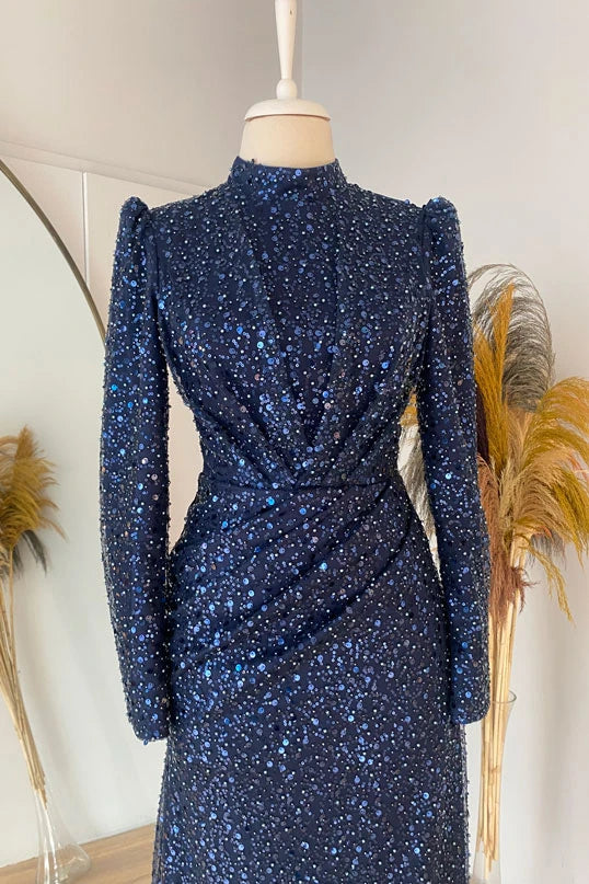 Lady Lacivert Tesettür Abiye