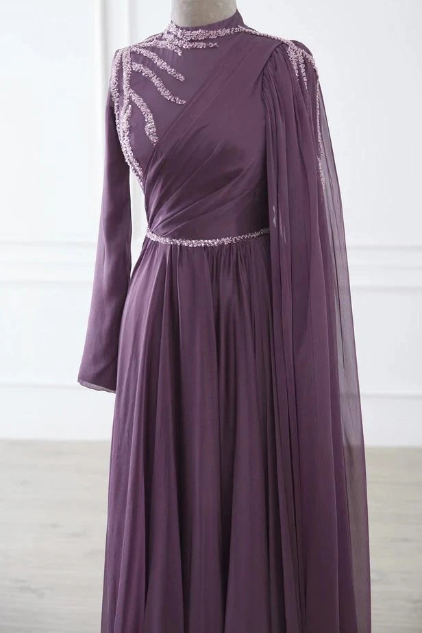 Gül Kurusu Sare Tesettür Abiye