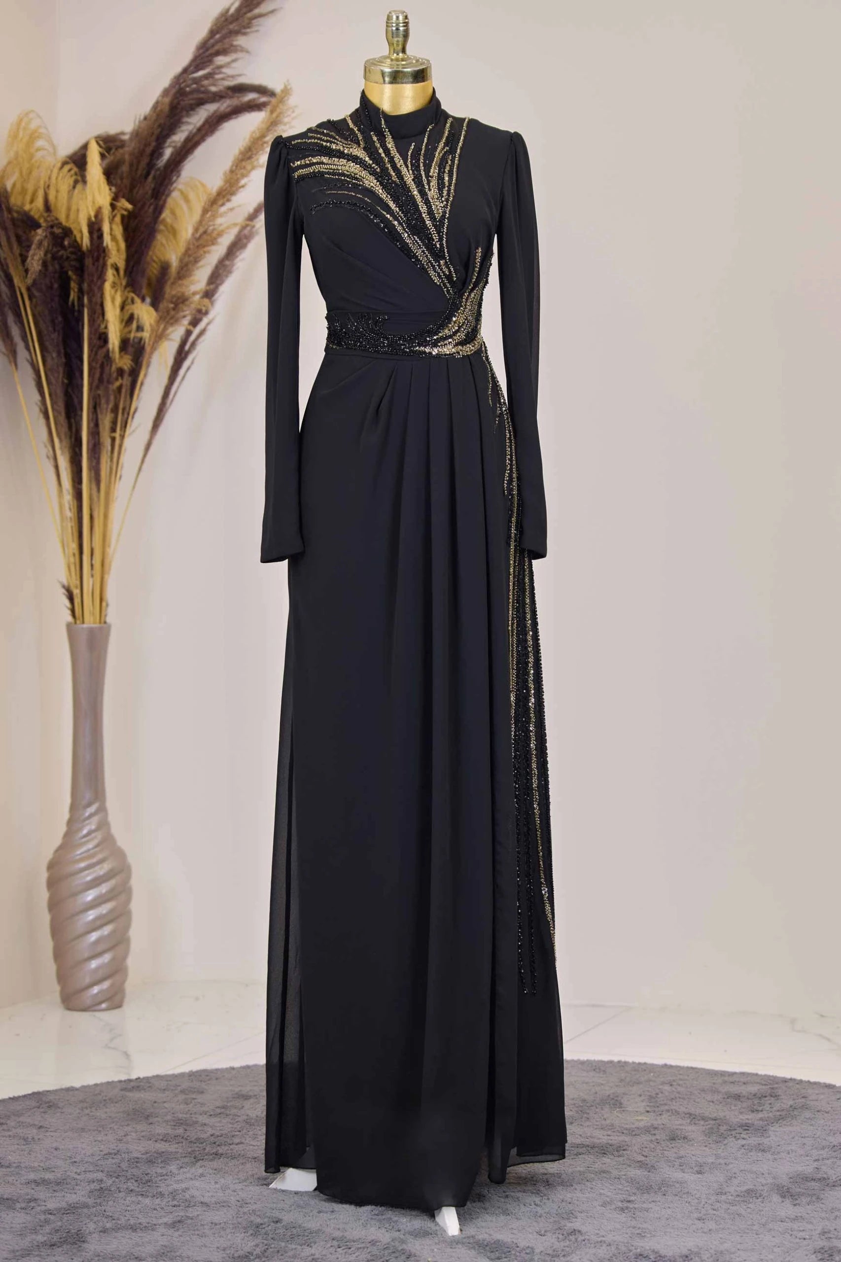 Ebru Tulum Abiye Siyah