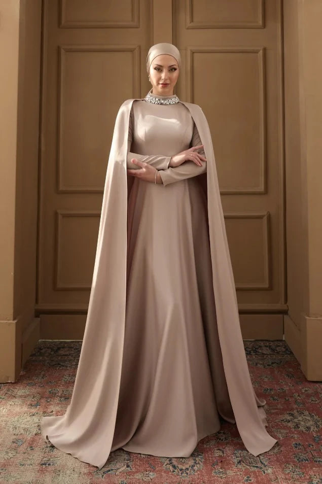 Hanzade Taşlı Abiye Vizon