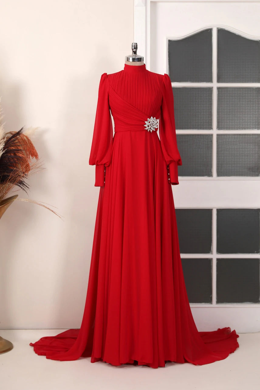 Valerya Abiye Kırmızı