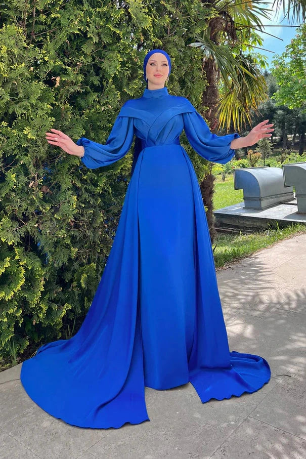 Işıl Abiye Saks Mavisi